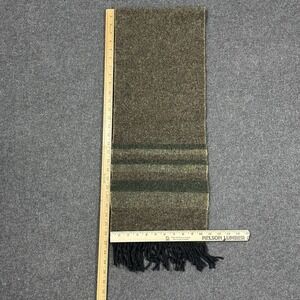 IreLamo John Hanly Lambswool Scarf Green Striped Fringe